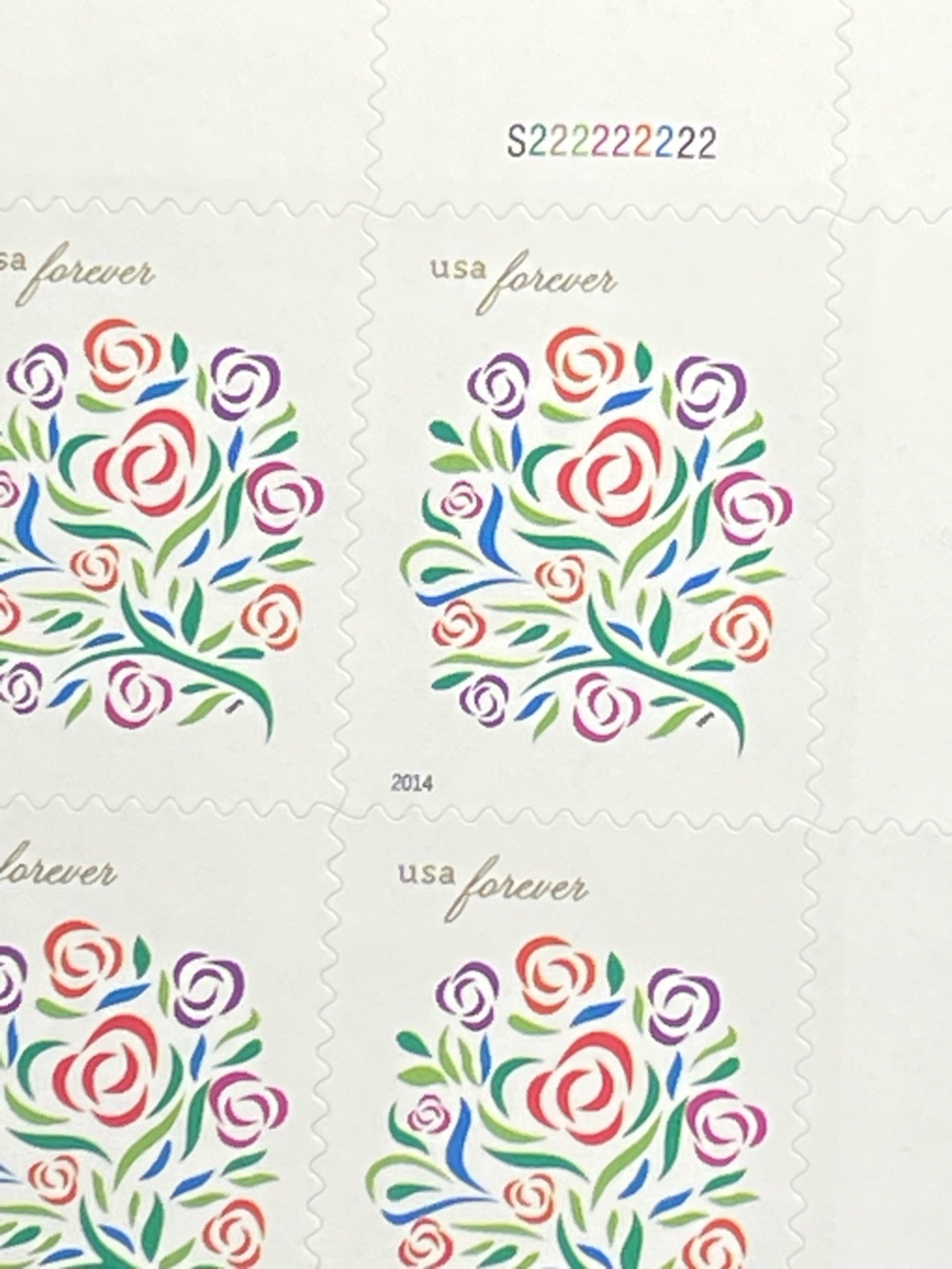FIVE Sheets 100 US Forever 1oz Stamps Where Dreams Blossom LOVE Series -Wedding